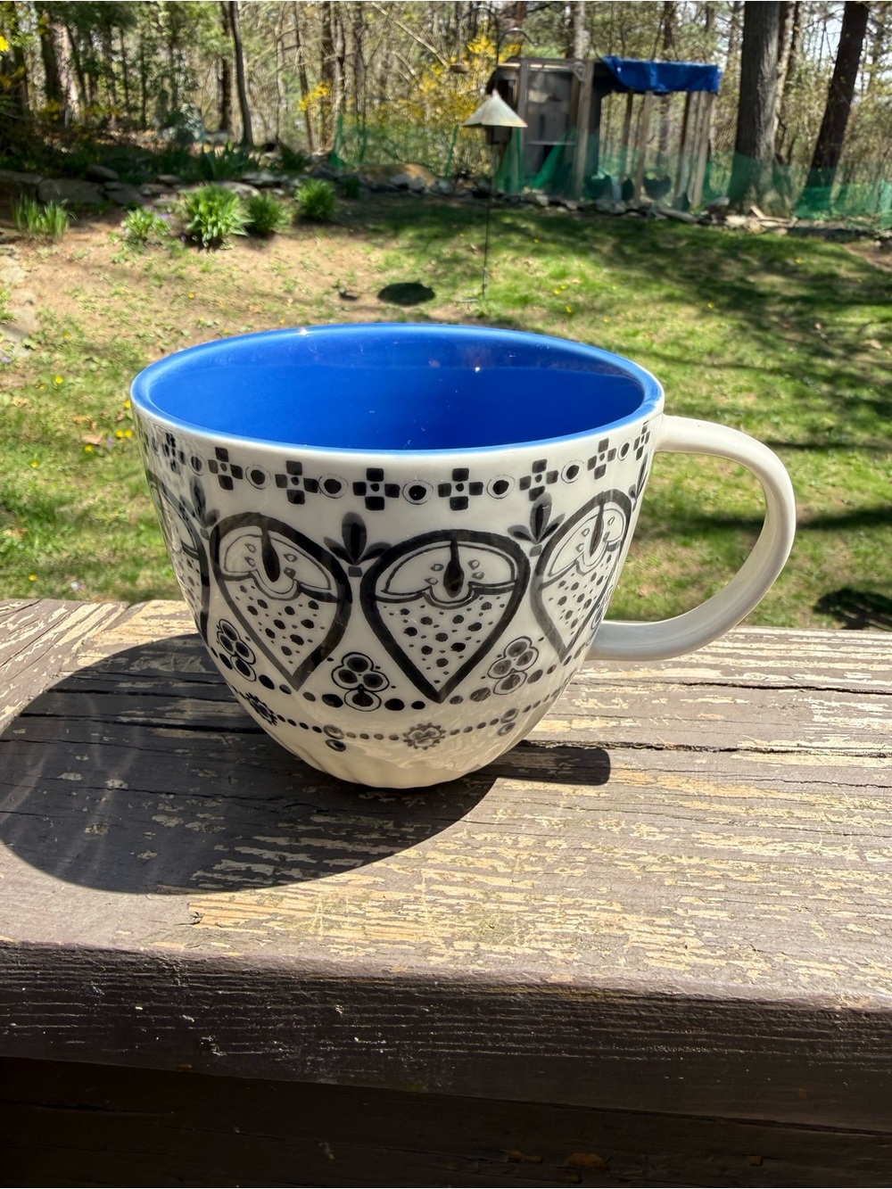 Anthropologie Lina Hand-Painted Stoneware Coffee Mugs- Set of 2 - Picture 8 of 13